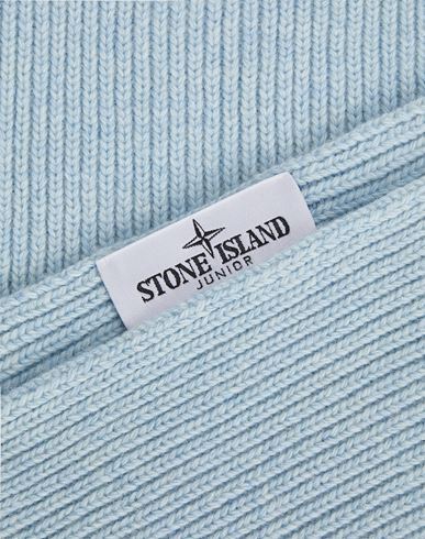 Stone Island Rib Knitted Scarf In Blue