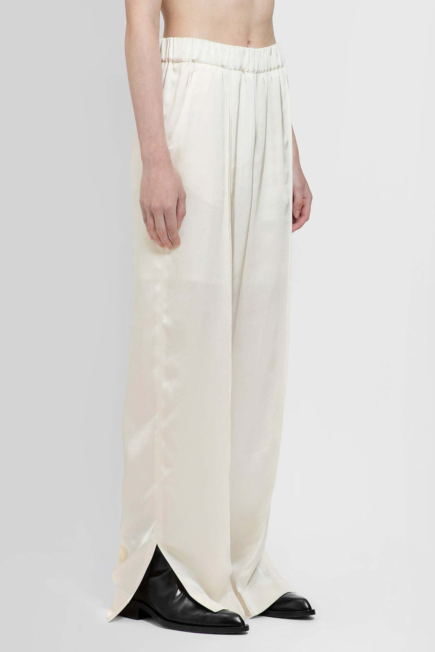 Jil Sander Elasticated Straight-leg Trousers In White