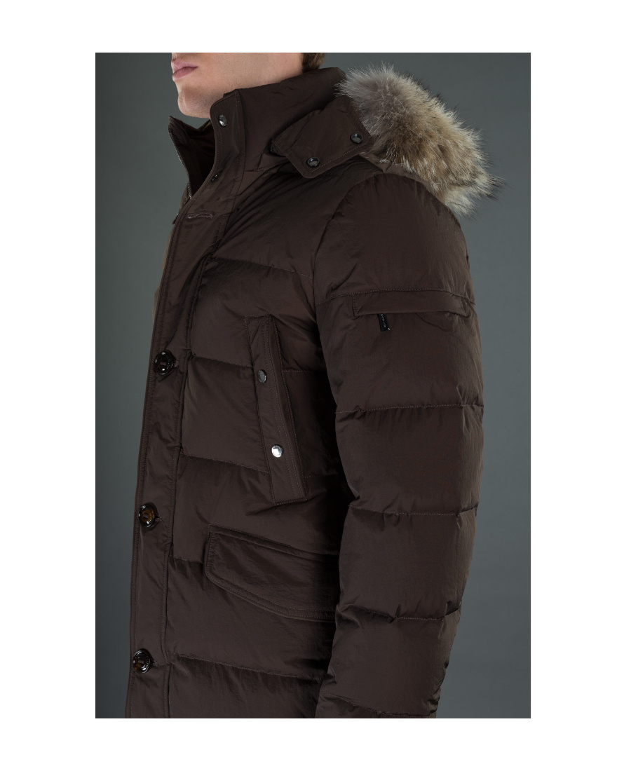 MOORER LONG-SLEEVED HOODED COTTON-PADDED SUIT