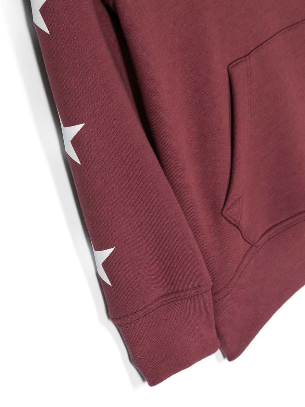 Golden Goose Star-print Cotton-blend Hoodie In Brown
