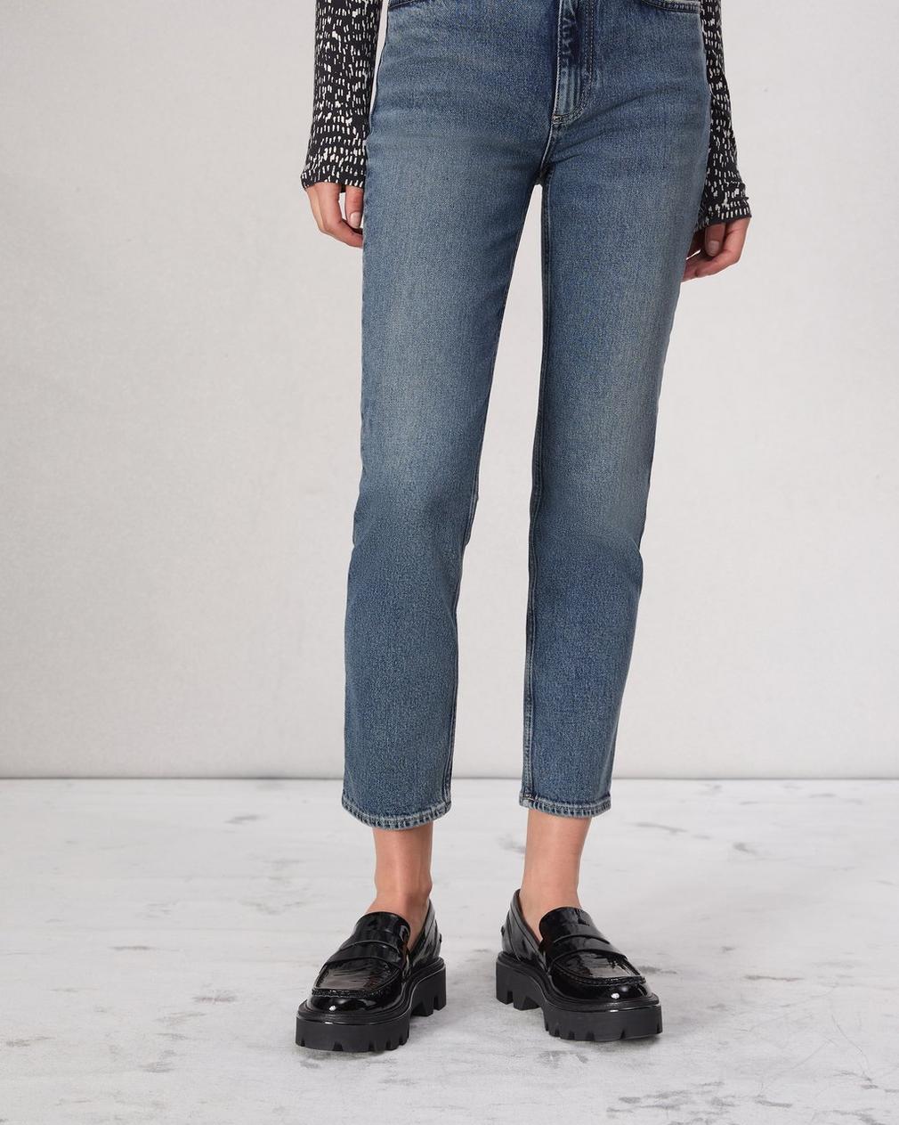 Rag & Bone Round Head Loafer Shoes In Black