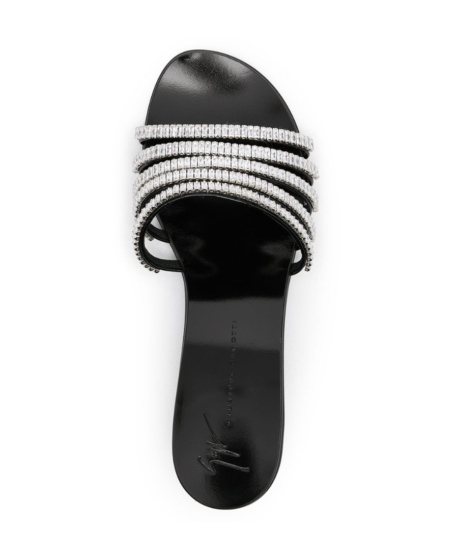 Giuseppe Zanotti Crystal Inlaid High-heeled Sandals In Black