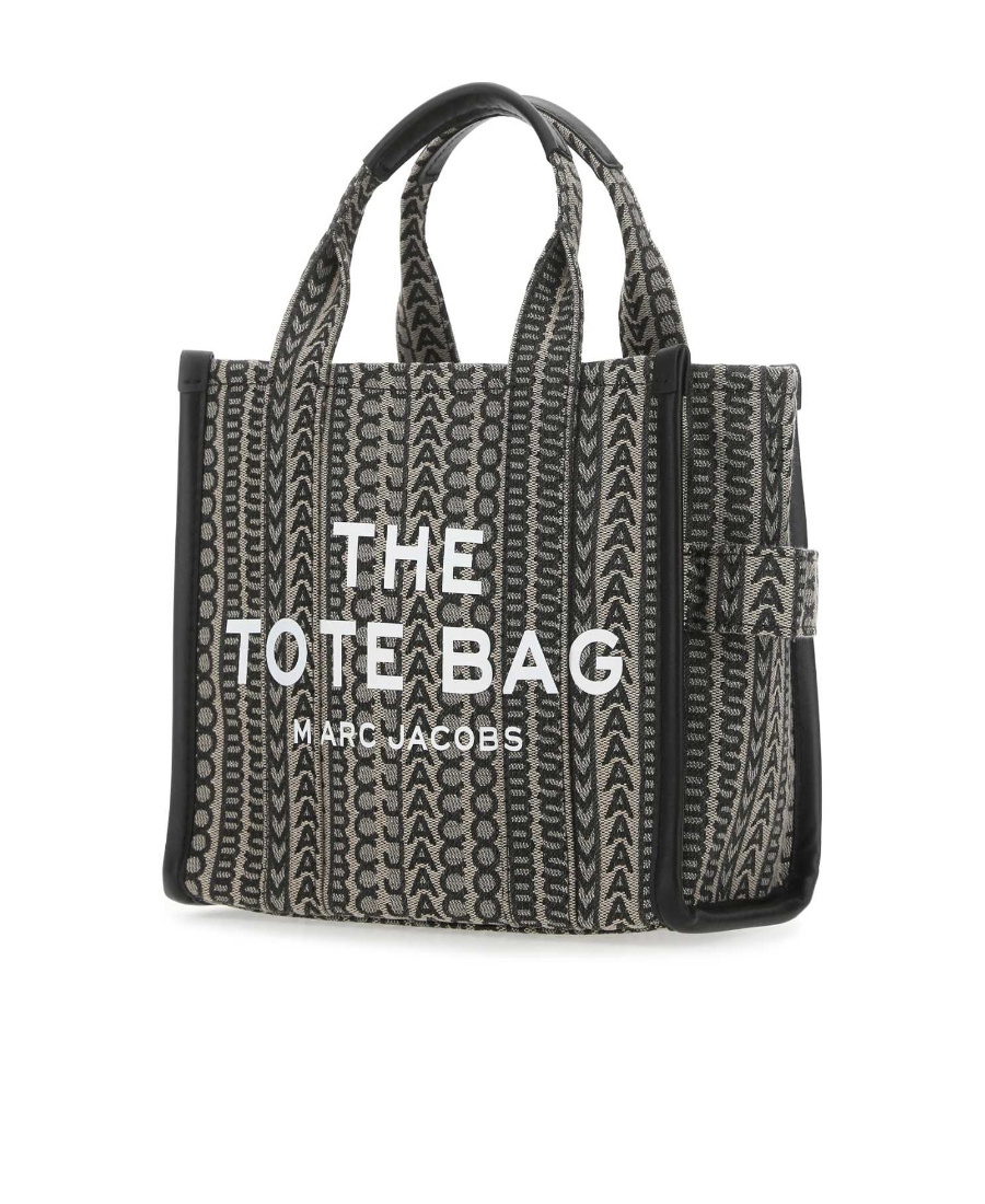 Marc Jacobs Sac Cabas The Monogram Jacquard Large Tote Bag In Black