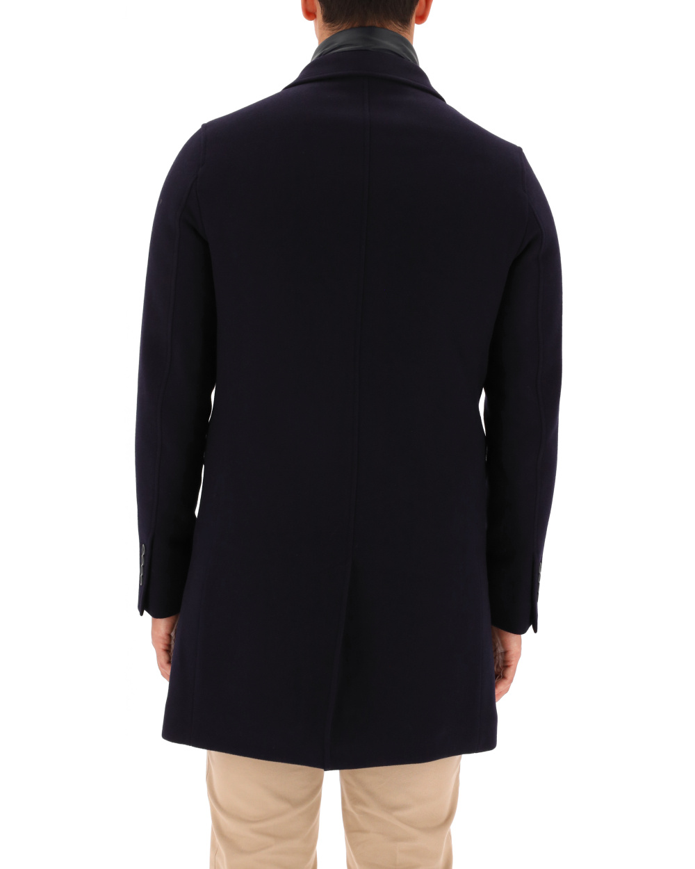 Herno Lapel Long-sleeved Coat In Black