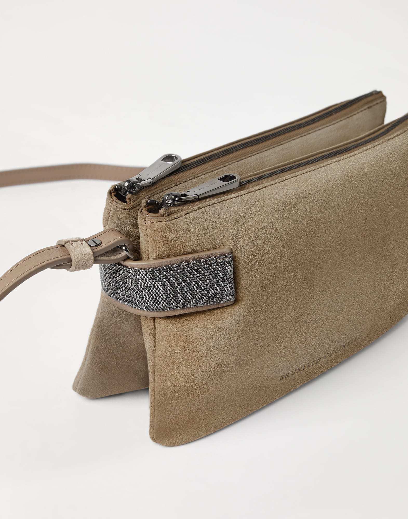 Brunello Cucinelli Essence Mini Shoulder Bag In Brown