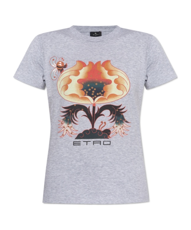 Etro Floral-print T-shirt In White