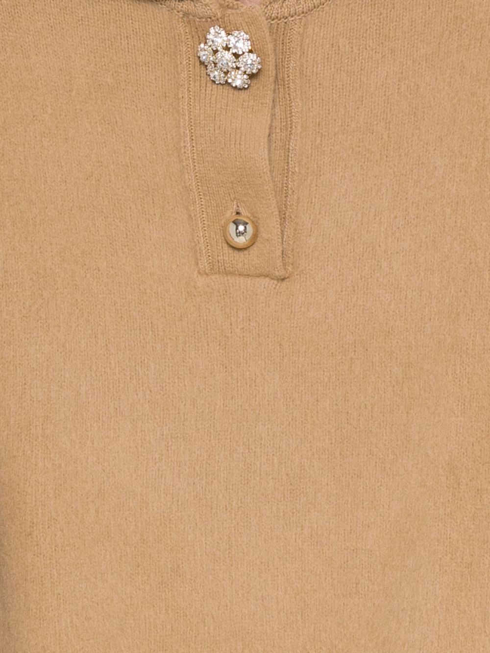 N°21 Brushed-effect Jumper In Brown