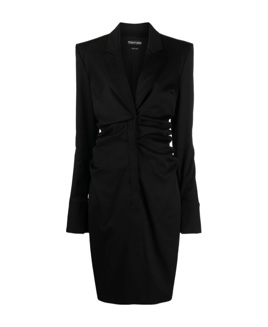 Tom Ford Ruch Tailored Mididress In Black
