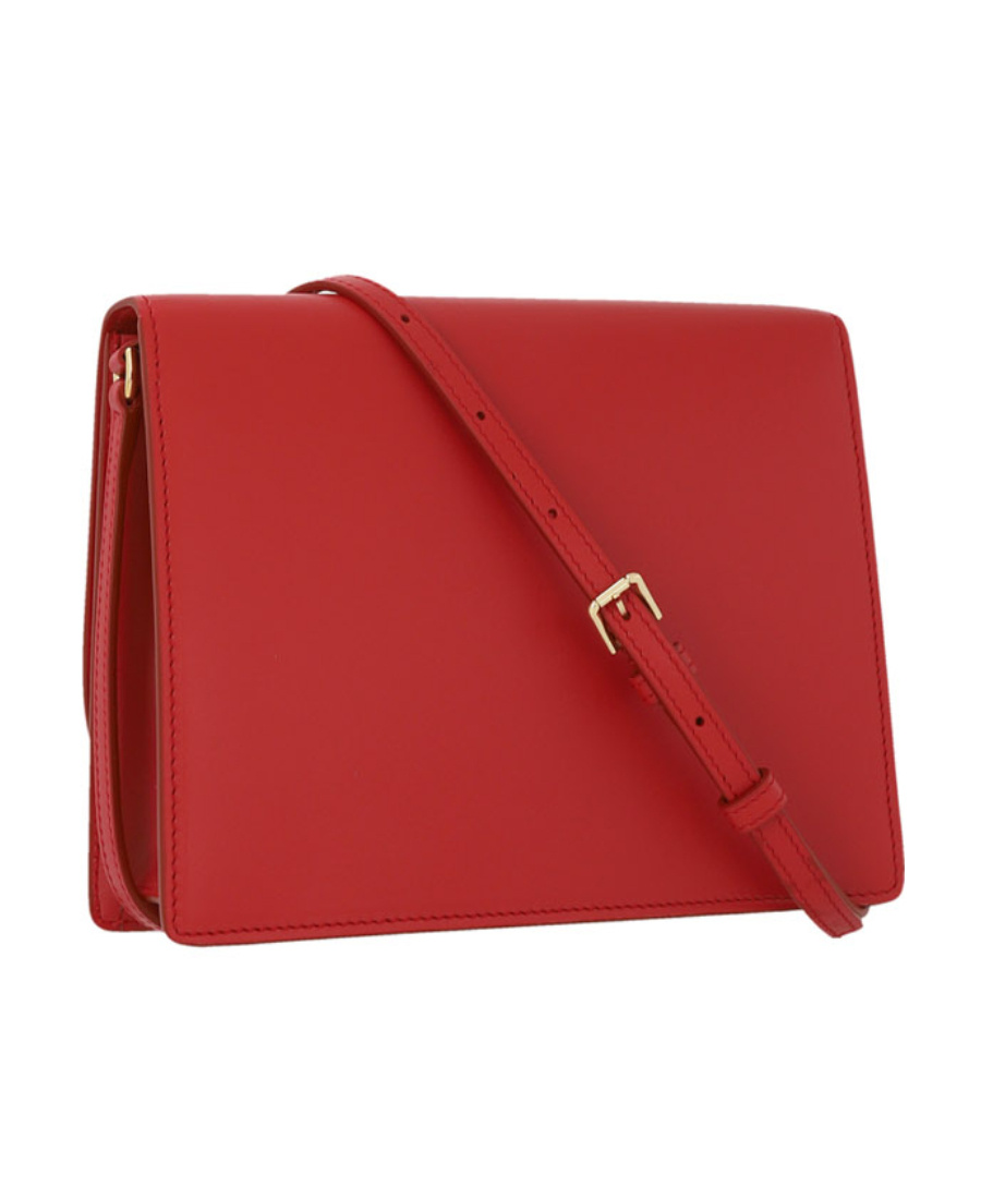 Dolce & Gabbana Dg Logo Crossbody Bag In Calf Leather In Red
