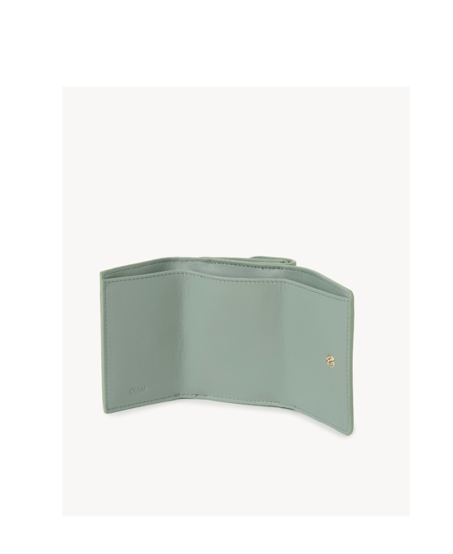 Chloé Sense Mini Trifold Wallet In Gray