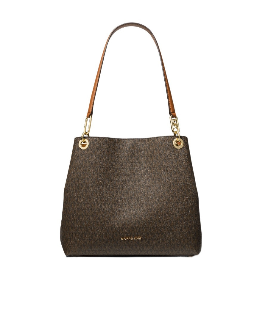 Michael Kors Michael  Kensington Large Logo Shoulder Tote In Green