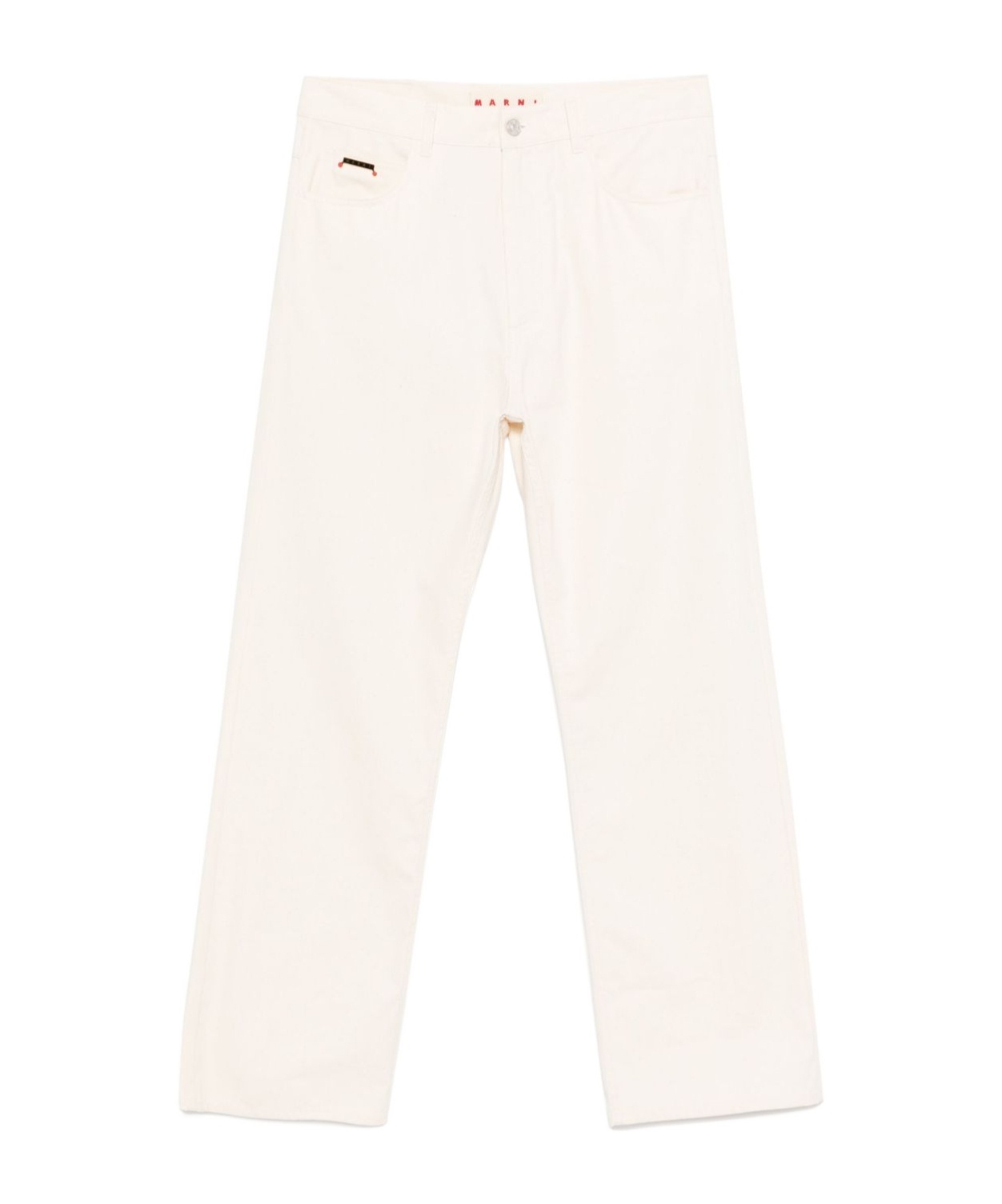 Marni Jeans With Belt Loops In White