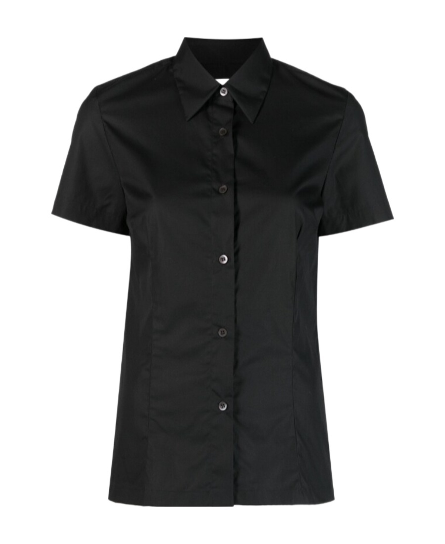 Shop Dries Van Noten Lapel Short-sleeved Shirt In Black