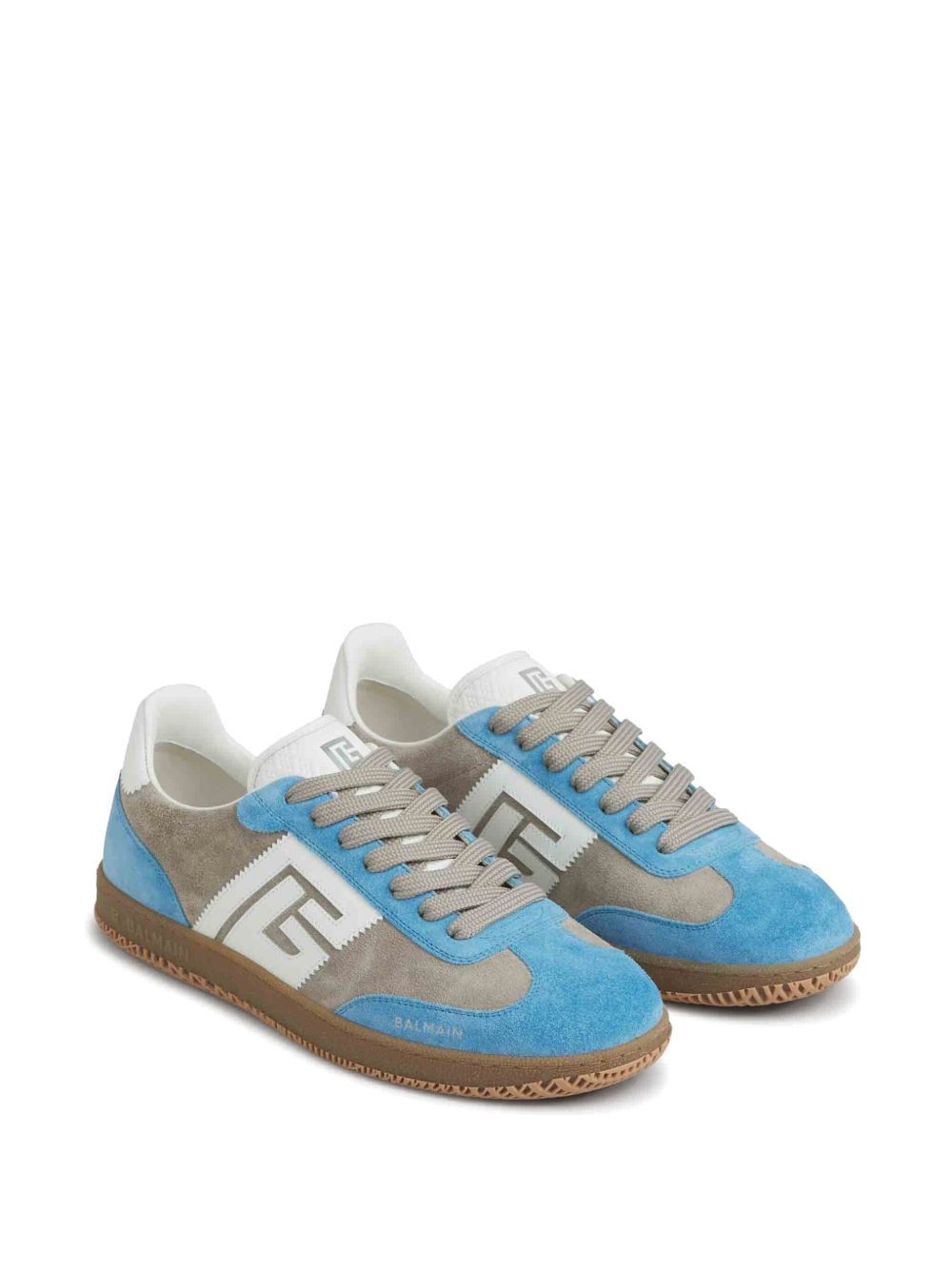 Balmain Lace-up Low-cut Casual Shoes In Multicolor