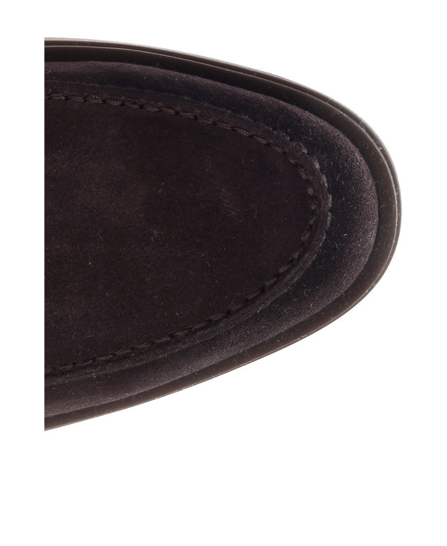 Santoni Slip-on Suede Boots In Black