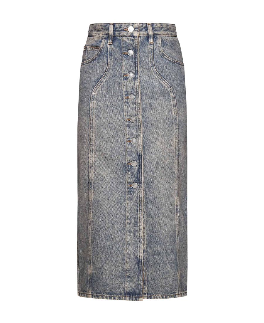 Isabel Marant Étoile Vandy Denim Skirt In Gray