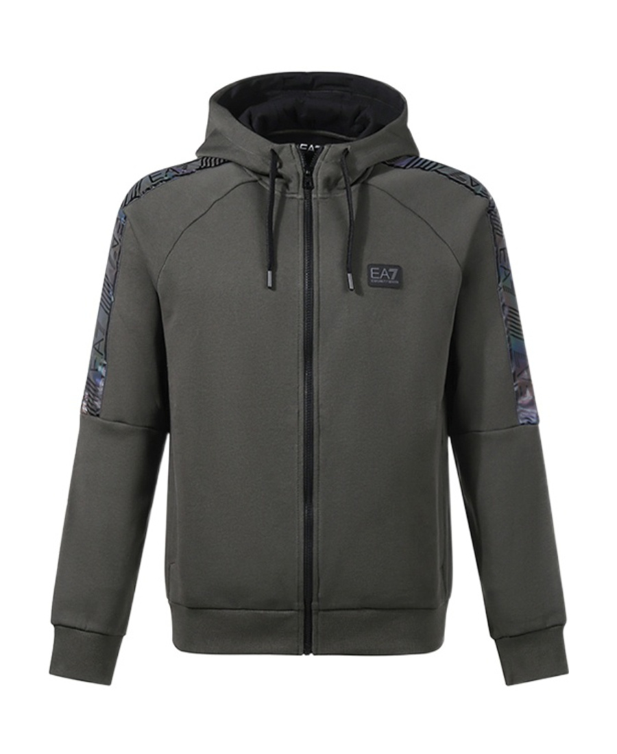 Ea7 Logo And Hat Casual Jacket In Black