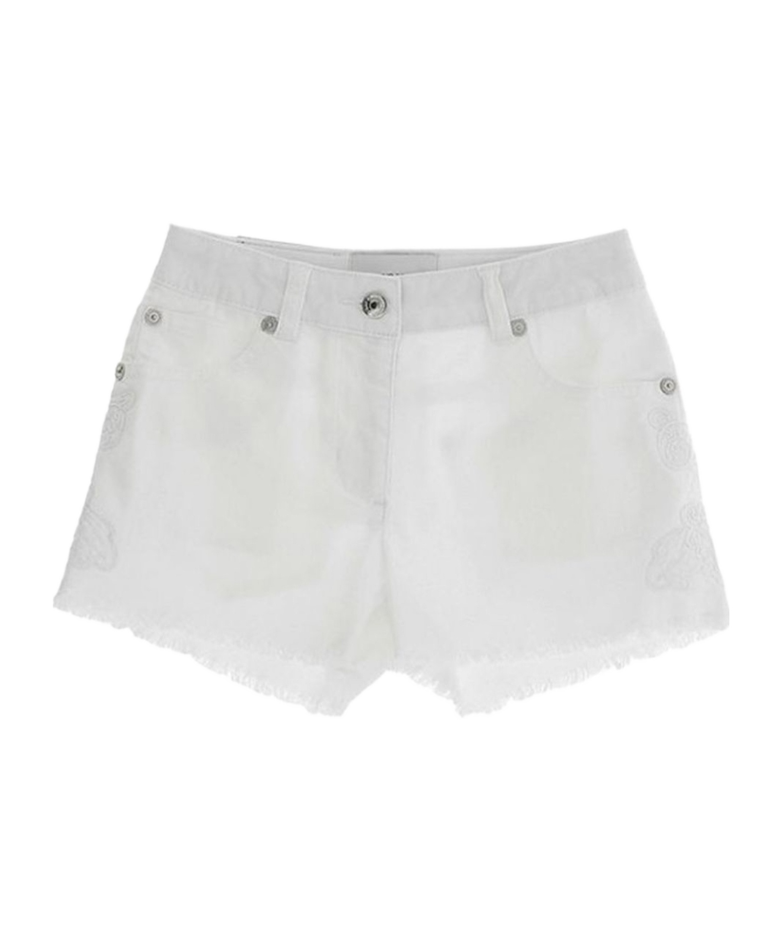 Ermanno Scervino Belt-loop Denim Shorts In White