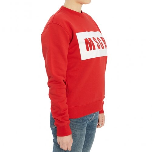 Msgm Logo Details Sweater In Red