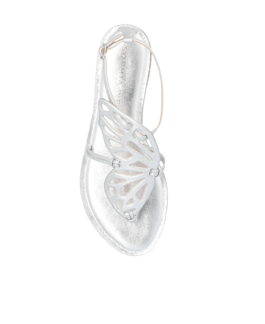 Sophia Webster Butterfly Flat Sandals In White