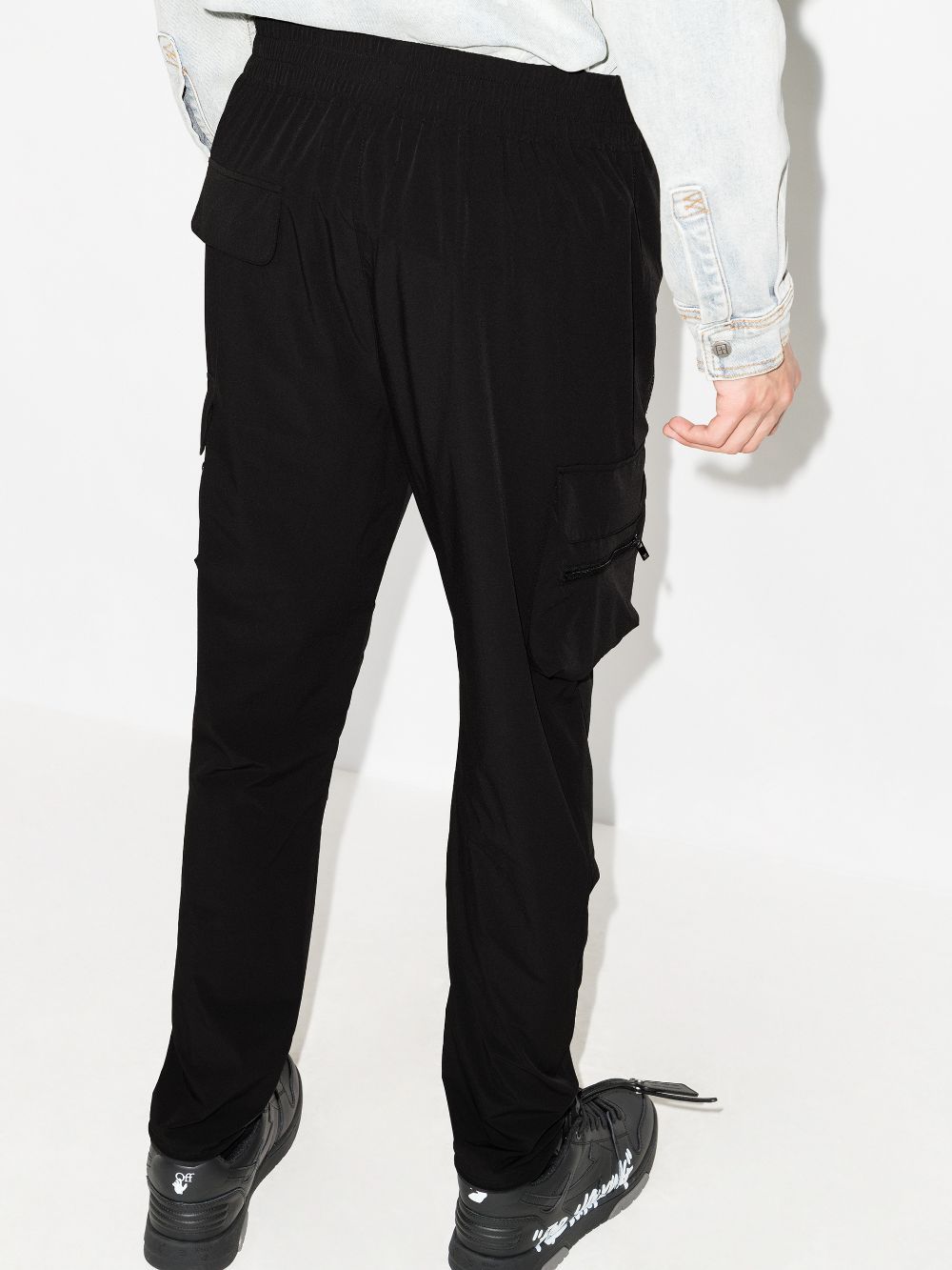 Represent Stretch Nylon Cargo Pant With Pockets In Black