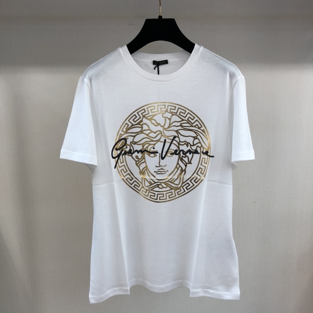 Versace Medusa Crew-neck T-shirt In White