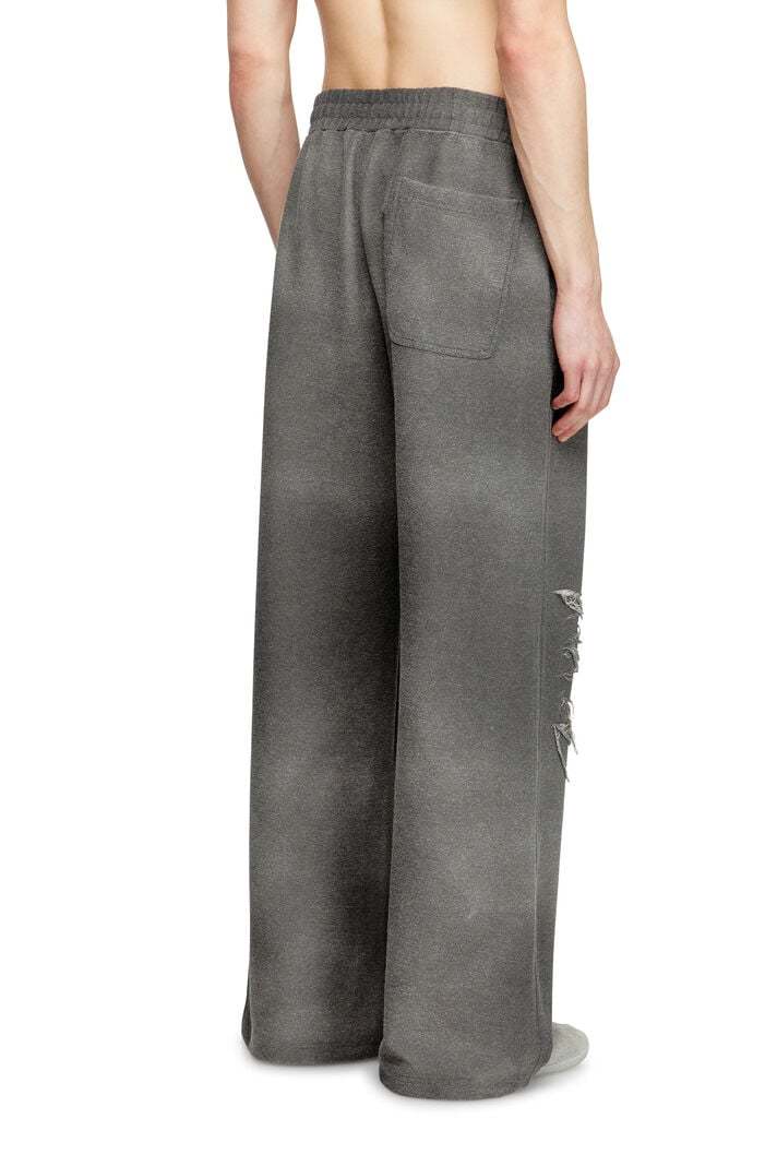 Diesel Grey Stretch Cotton Blend P-percy Joggers In Gray
