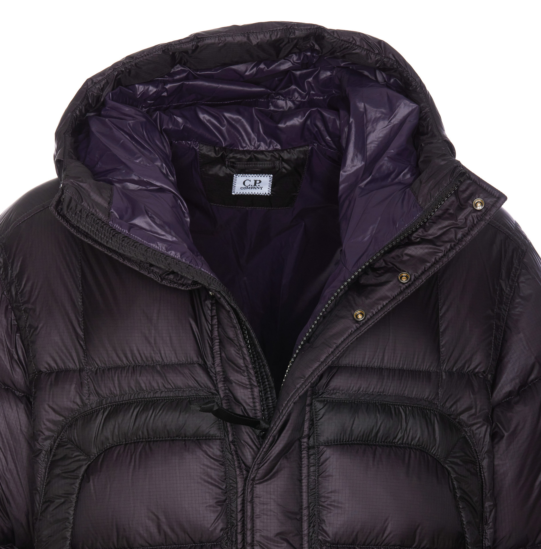 C.p. Company Long-sleeved Down Jacket In Black