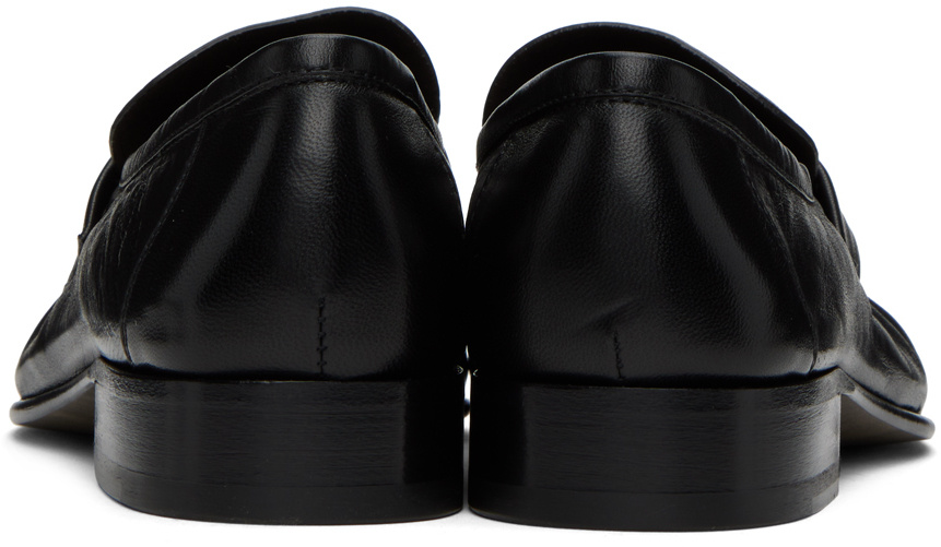 The Row Pleated Loafers In Black