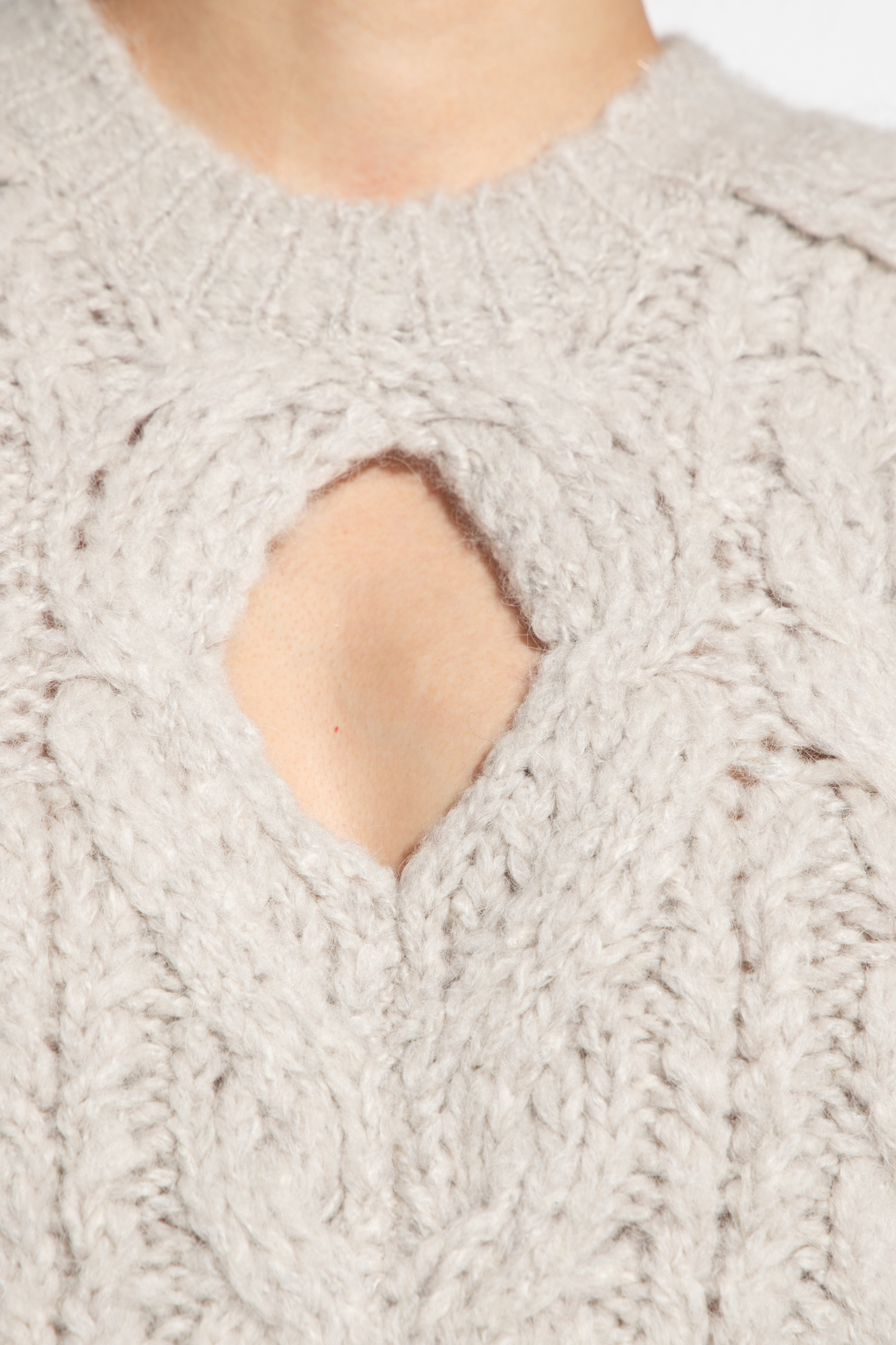 Isabel Marant Noelys Keyhole Jumper In Gray