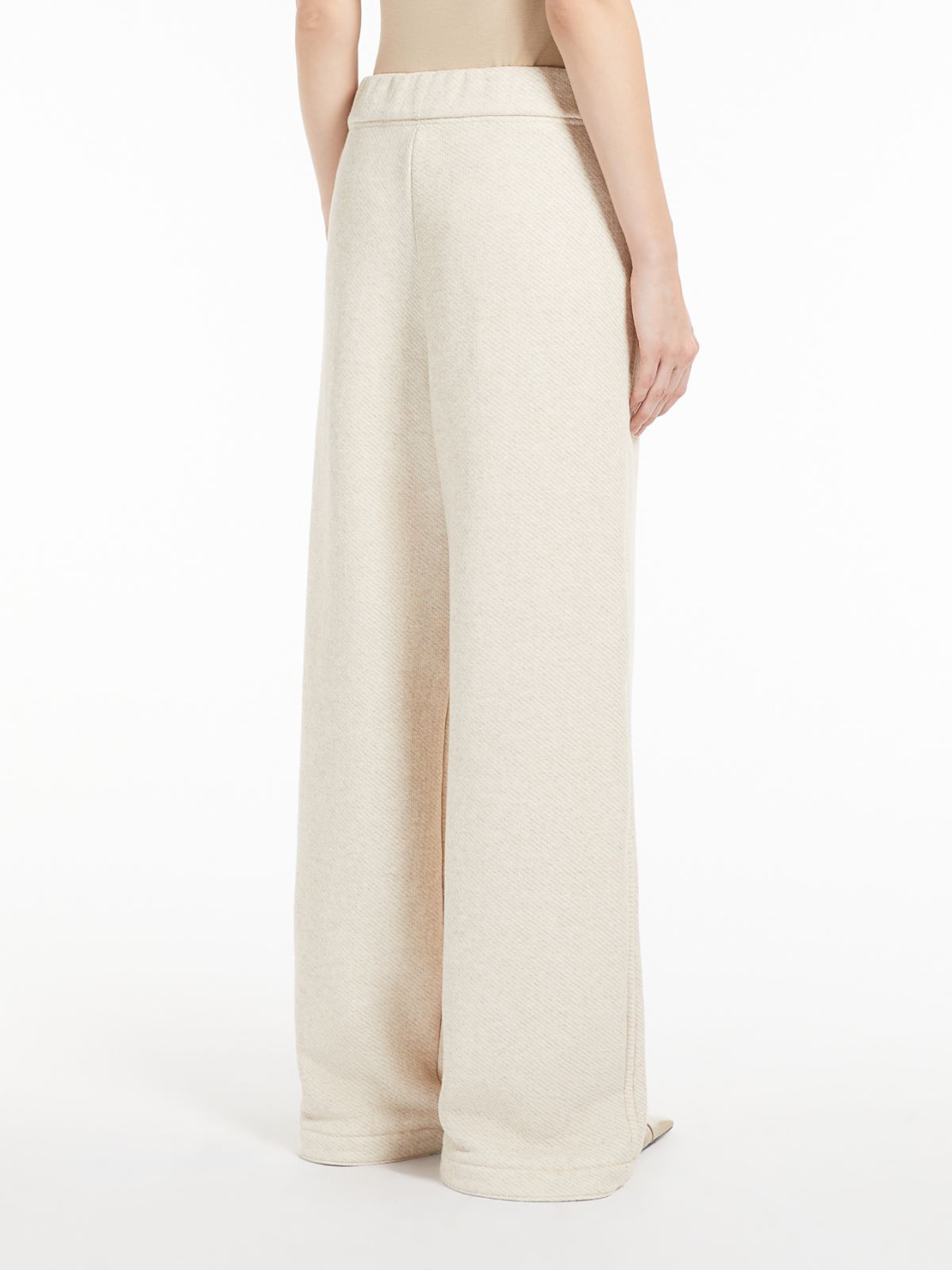 Max Mara Elastic Waist Casual Pants In White