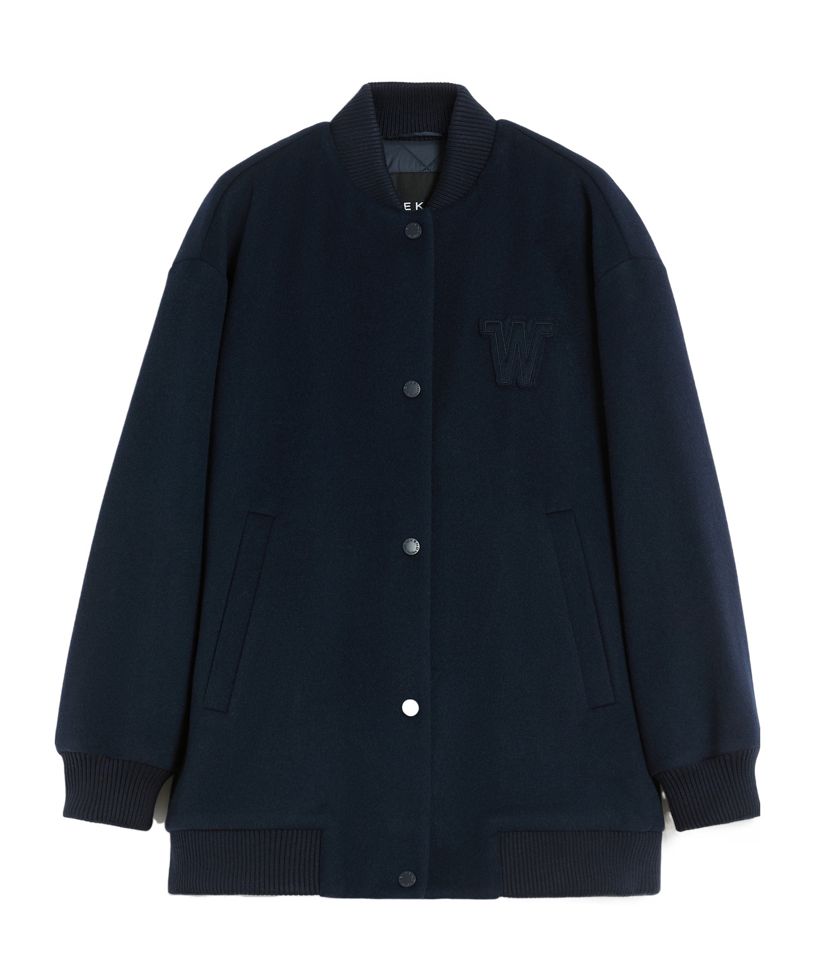Weekend Max Mara Wool Bomber Jacket In Blue