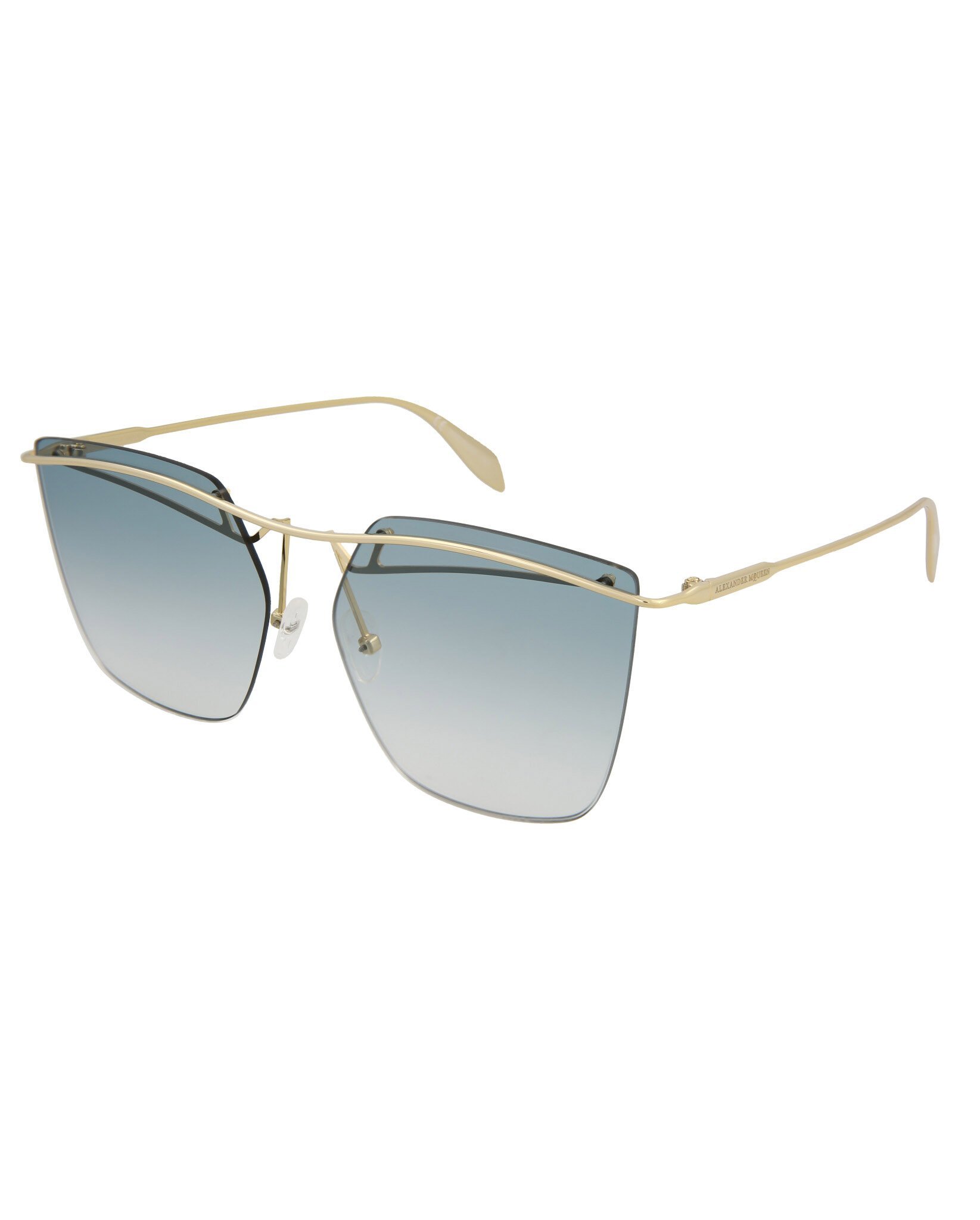 Alexander Mcqueen Logo Sunglasses In Gray