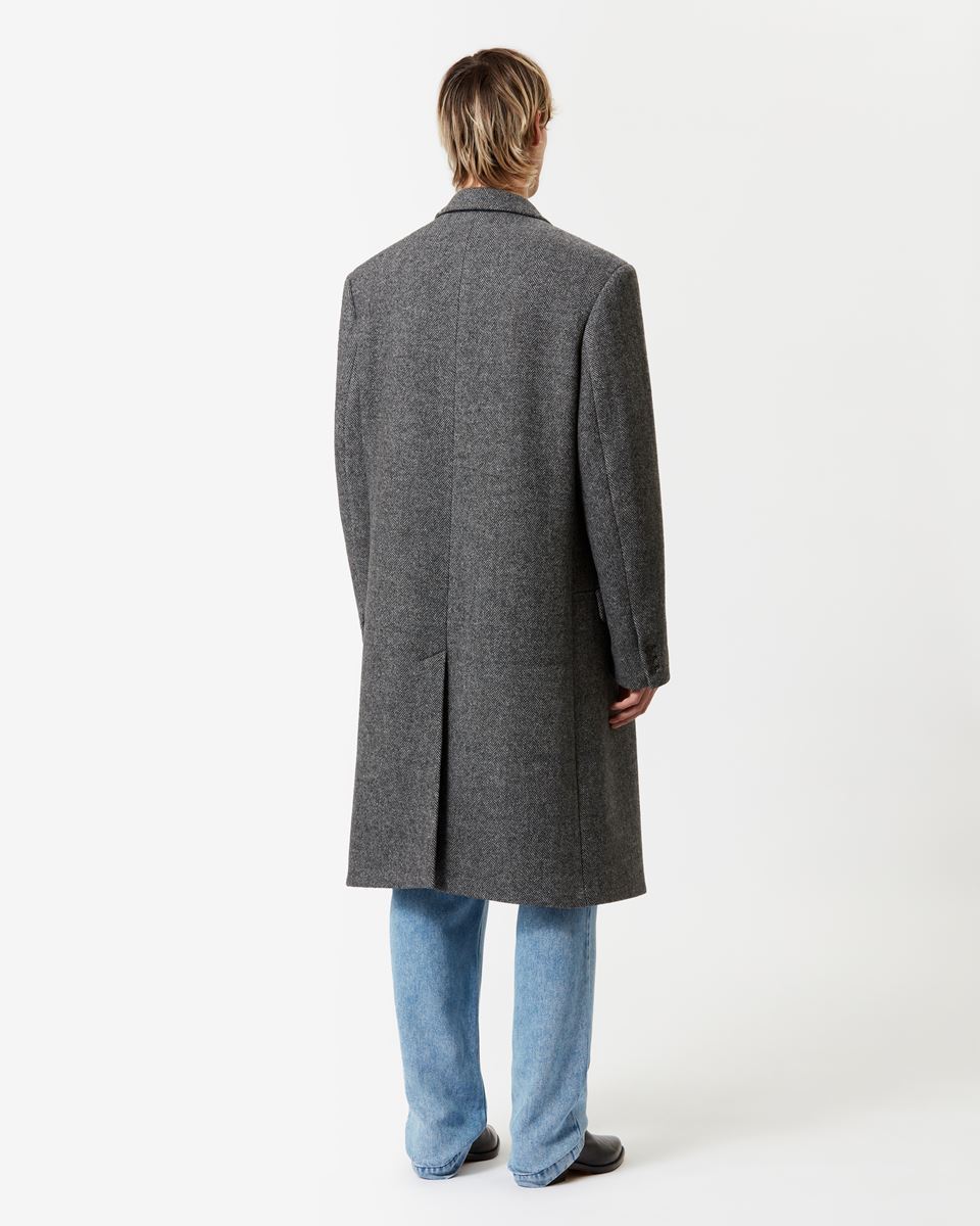 Isabel Marant Marant Johel Herringbone Coat In Black