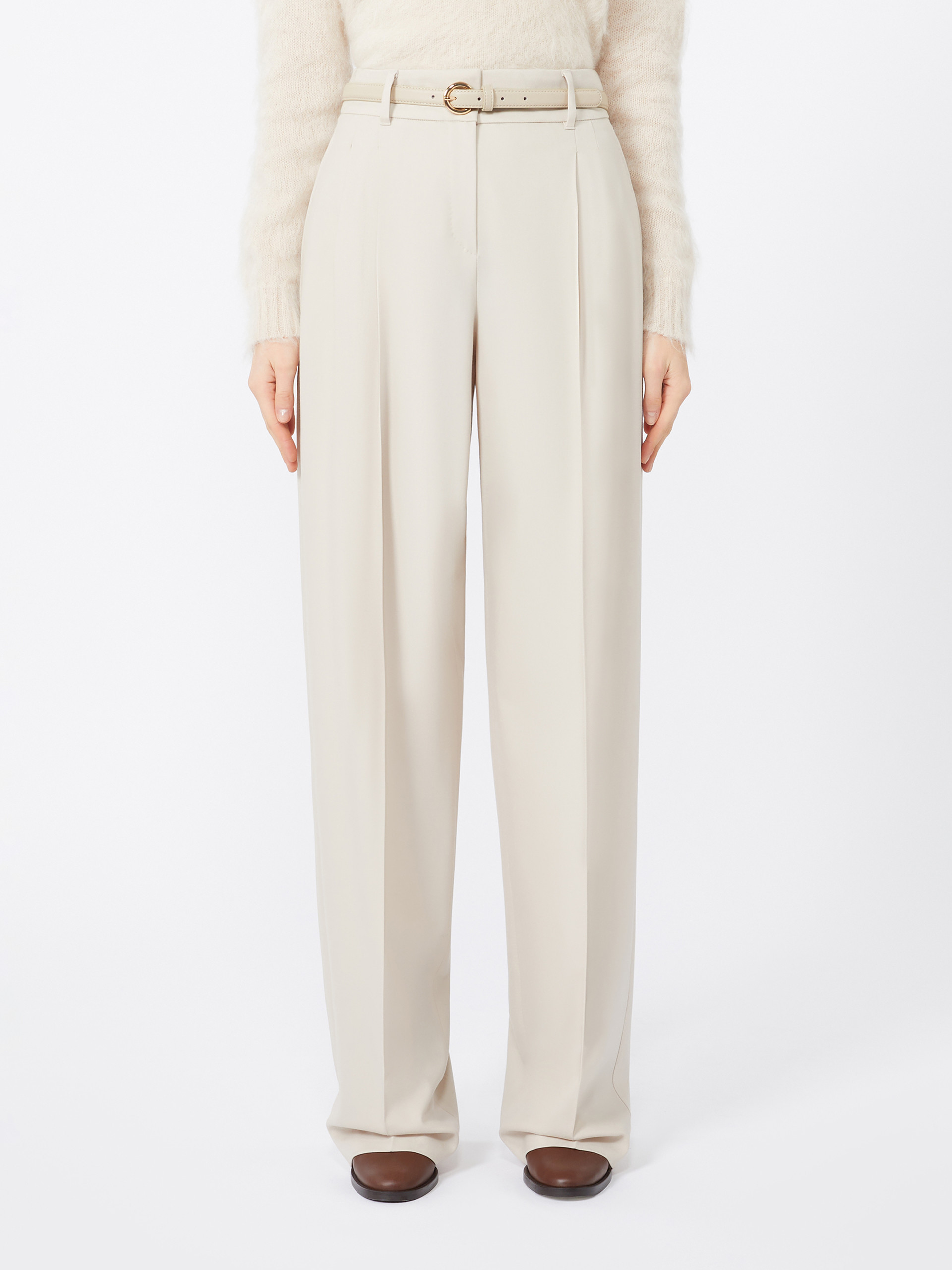 Max Mara Studio Entrata Trouser Beige In Neutral