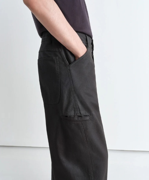 Lemaire Twisted Workwear Trousers In Black