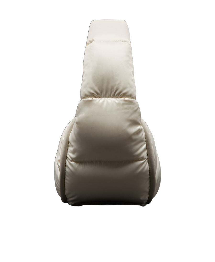Moncler Delilah Quilted Shoulder Bag In White