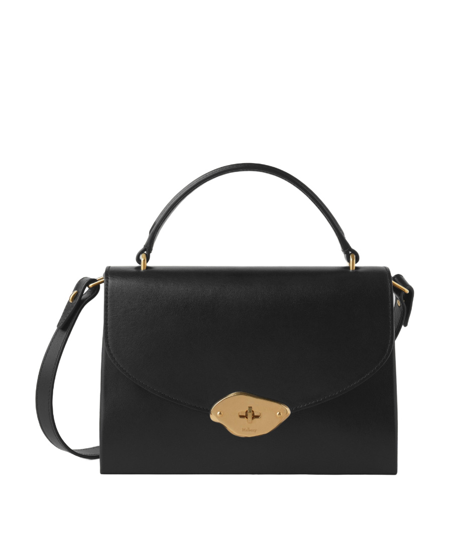 Mulberry Leather Lana Top-handle Bag In Black