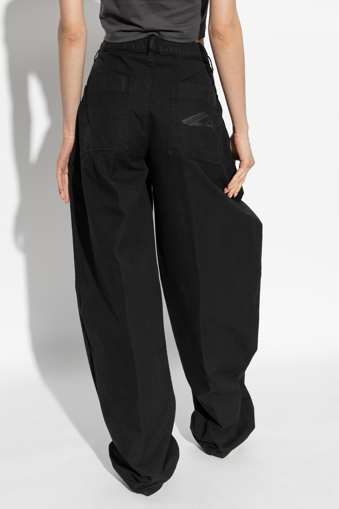Dsquared2 Belt-loop Casual Pants In Black