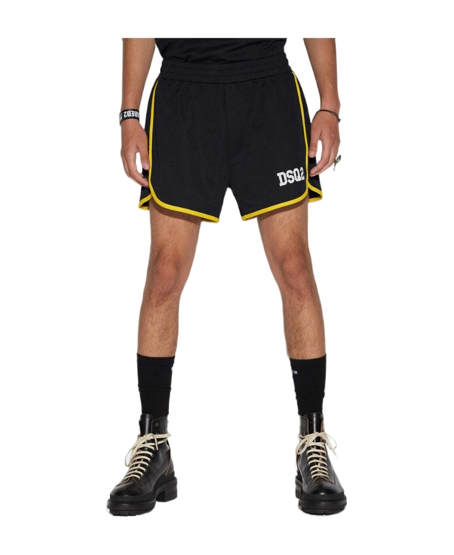 Dsquared2 Logo-print Track Shorts In Black