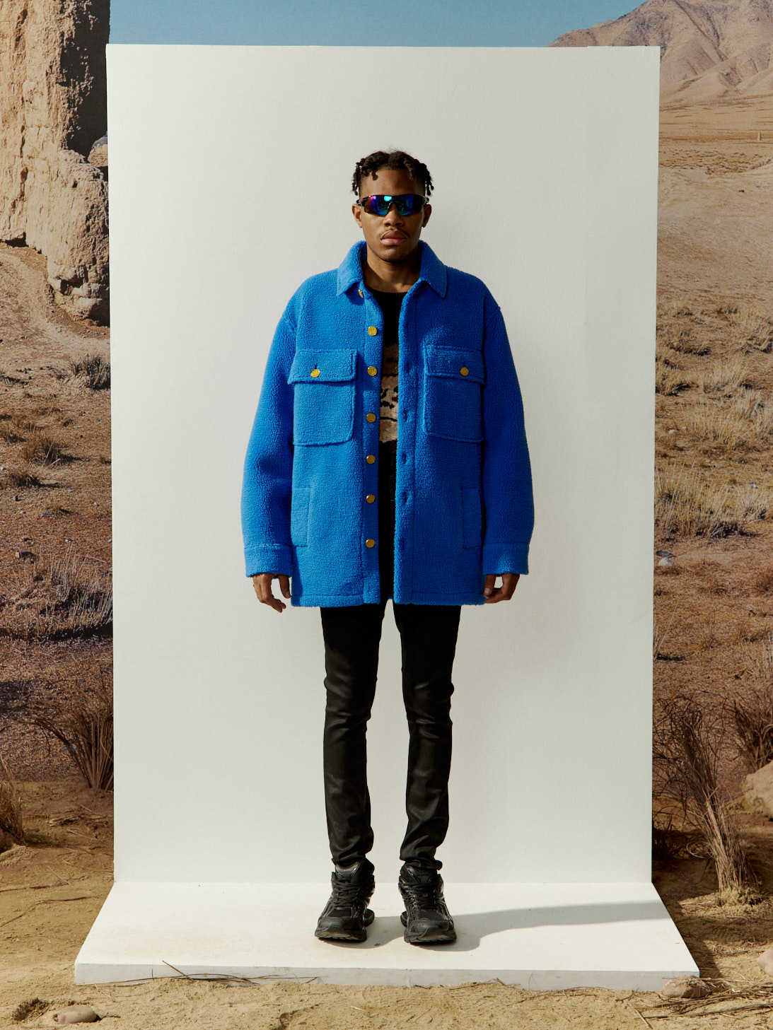 Charlie Luciano Button Casual Jacket In Blue