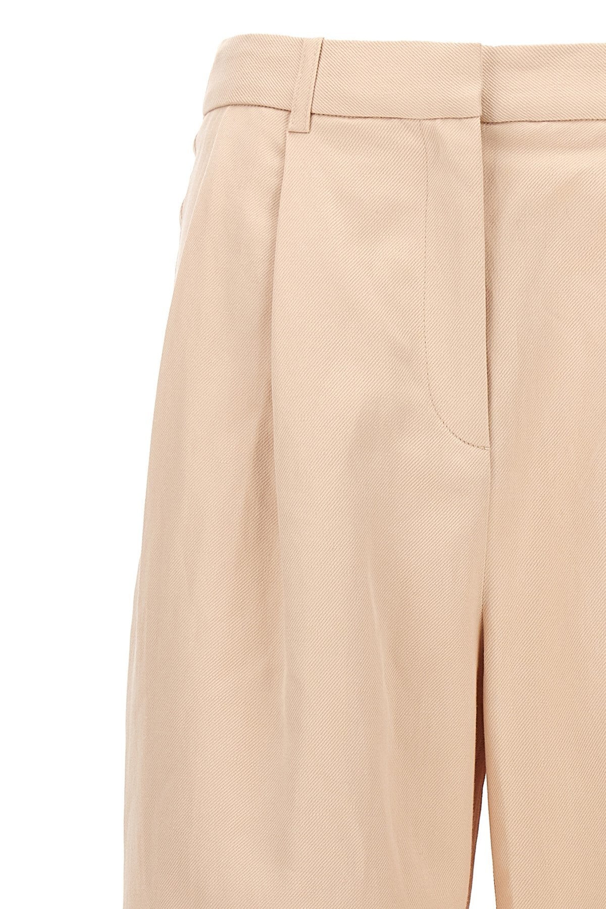 Loulou Studio Idai Pleated Wide-leg Pants In Nude
