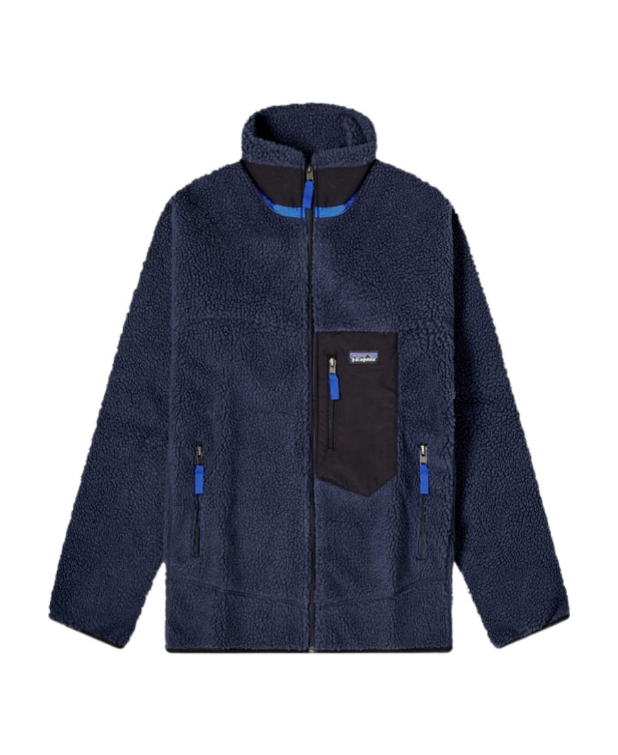Patagonia Logo Zipper Casual Jacket In Black