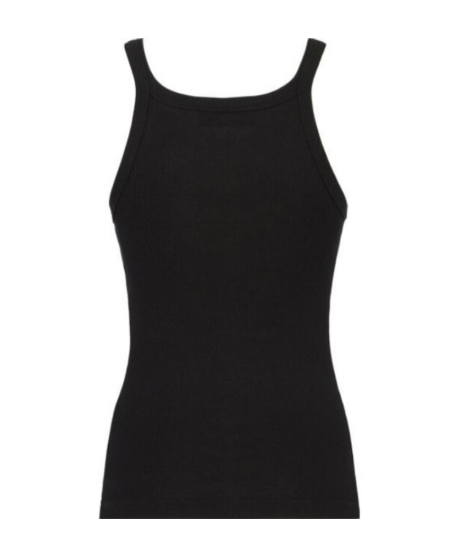 FENDI FENDI LOGO EMBROIDERED KNITTED TANK TOP