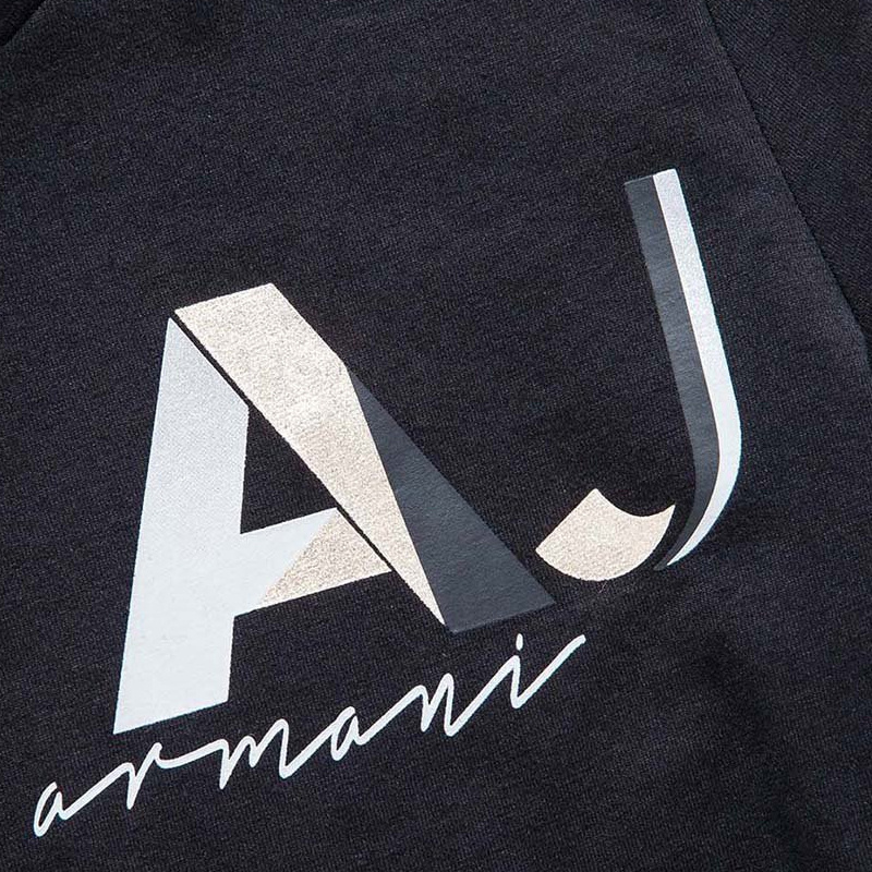 Shop Armani Jeans Logo T-shirt In Black