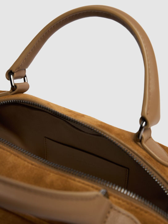 BRUNELLO CUCINELLI LOGO ZIPPER SHOULDER BAG 