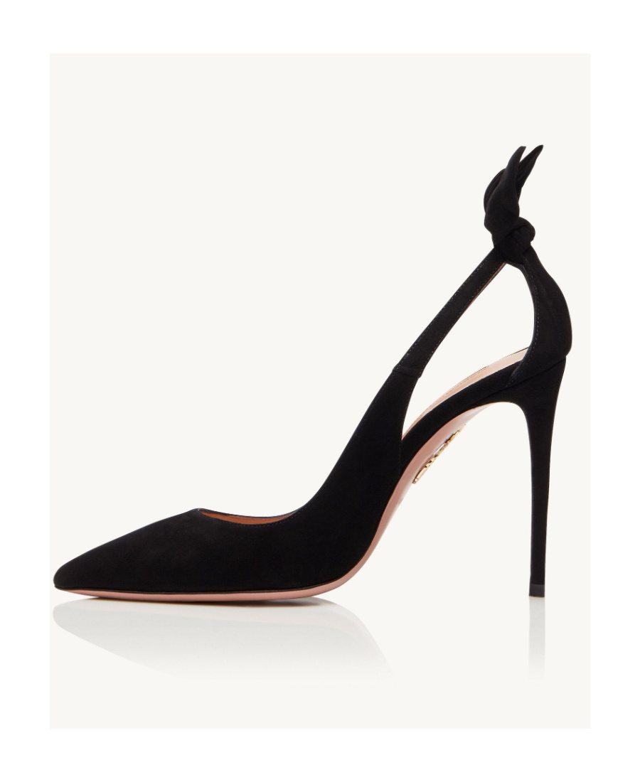 Aquazzura 120mm Bow Tie Pumps In Black