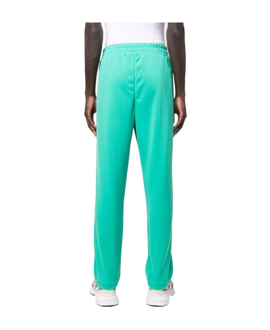Palm Angels Logo Trousers In Green