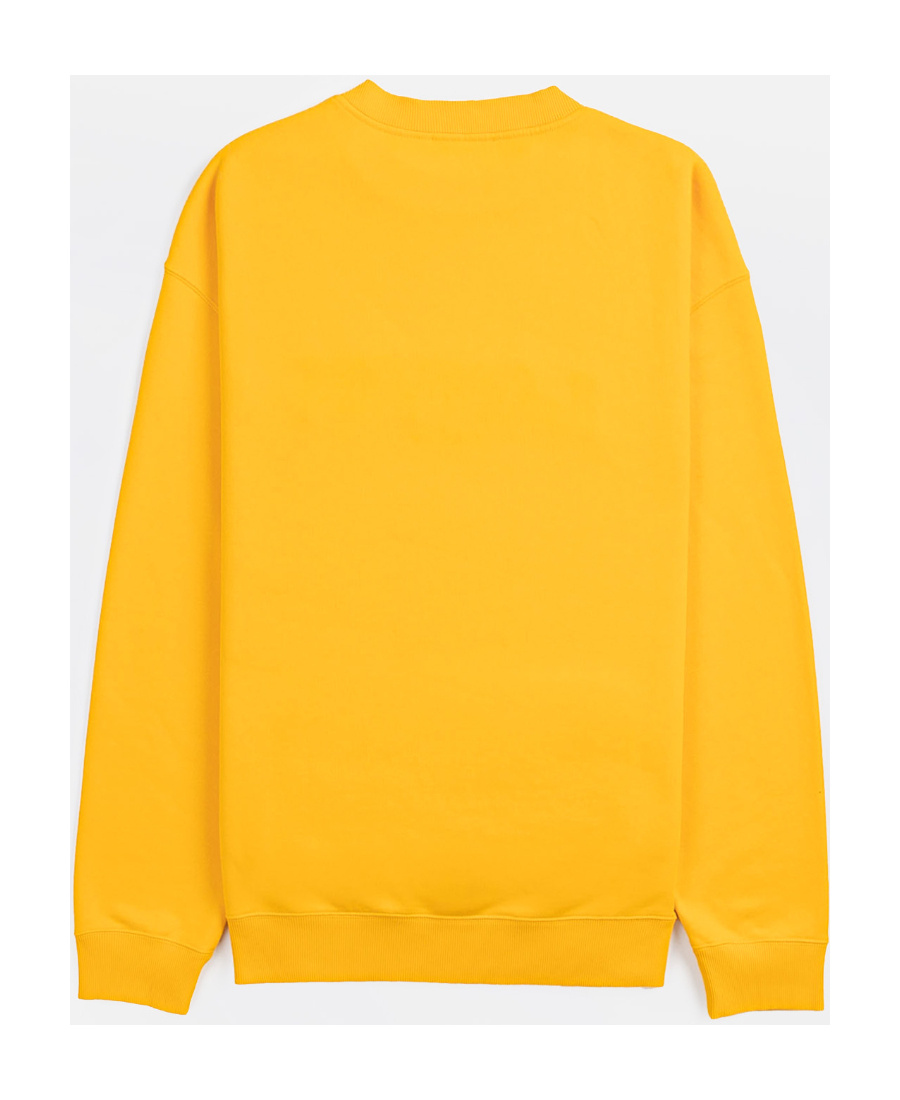 Lanvin Logo Embroidered Crewneck Sweatshirt In Yellow