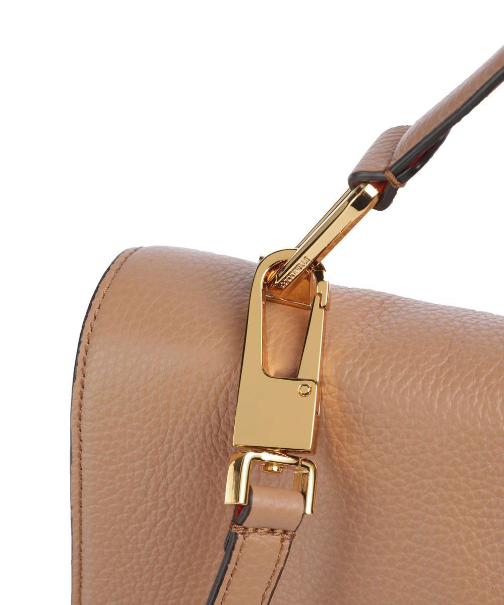Coccinelle Flip Shoulder Bag In Brown